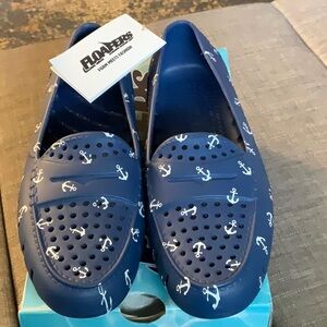 Blue Anchor Print Women's Shoes by